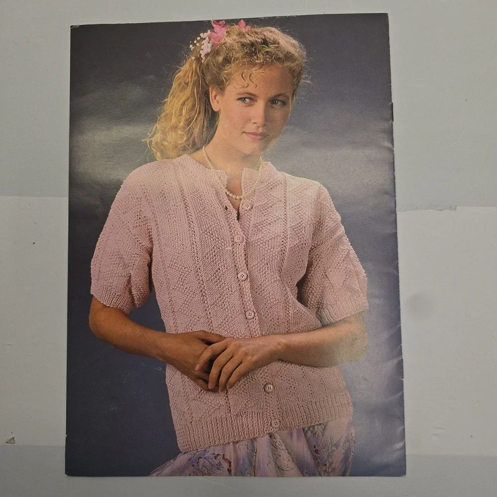 Bernat Cottons Sports Weight Knitting Pattern Book No 671 Vintage 80s Fashions